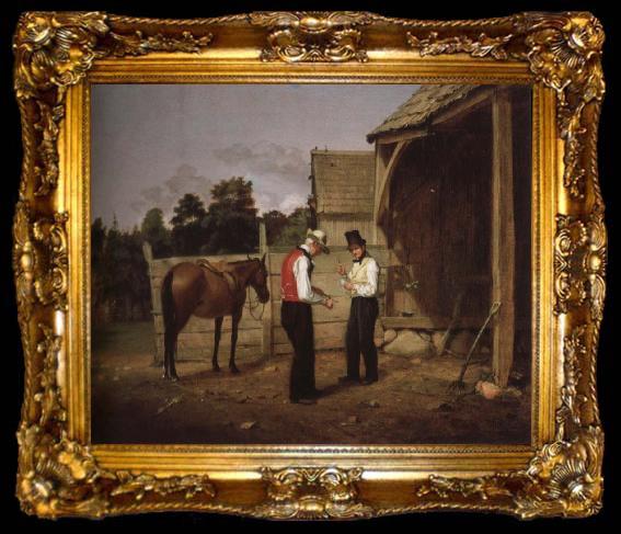 framed  unknow artist Peasant bargaining, ta009-2